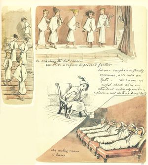 1892년 모드와 친구들이 런던 터키식 목욕탕을 방문한 모습