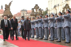 2018년 9월 7일, 인도 대통령 람 나트 코빈드와 함께한 제만