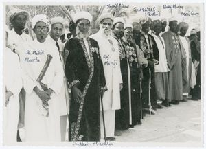 1939년 모가디슈, 이탈리아에서 돌아온 고위 소말리아 관리들의 단체 사진