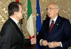 2006년 로마노 프로디와 함께한 나폴리타노