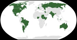 현재의 연방제 국가 (녹색)