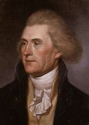 토머스 제퍼슨(Thomas Jefferson), 대학 설립자, 찰스 윌슨 필(Charles Willson Peale) 작(1791)