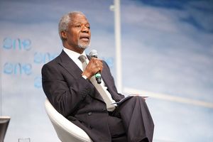 코피 아난(Kofi Annan), 가나의 외교관이자 1997년부터 2006년까지 유엔 사무총장