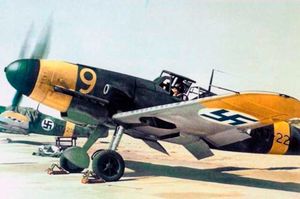 계속 전쟁 당시 핀란드 공군의 메서슈미트 Bf 109 G-2 항공기