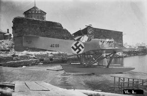 1920년대에 촬영된 라트비아 공군의 IVL A.22 한자와 국적 표식