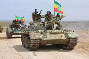 2021년, 아프리카 연합 소말리아 임무(AMISOM)하에 훈련받는 에티오피아 국방군(ENDF)