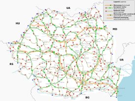 루마니아의 E-도로망