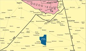 사르도바 저수지(Sardoba Reservoir) 붕괴로 인한 홍수 지역 지도