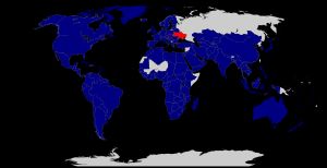우크라이나(적색)와 국교를 맺은 국가(청색)