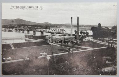 을축년 대홍수 이전 노량진에서 찍은 한강인도교 모습.