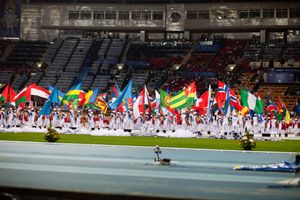 2013년 세계 육상 선수권 대회 모스크바(Moscow), 러시아(Russia) 루즈니키 스타디움(Luzhniki Stadium)에서 열린 국가별 입장식