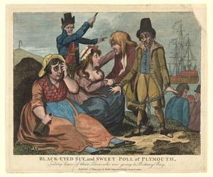 영국 플리머스의 여성들(검은 눈의 수와 플리머스의 스윗 폴)이 보타니 만으로 이송될 연인들과 작별하는 모습 (1792)