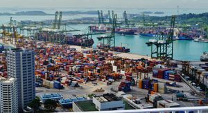 피너클@덕스턴에서 바라본 싱가포르 항구 (2015)