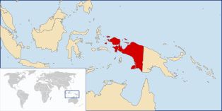 [[서파푸아]] 지역의 위치