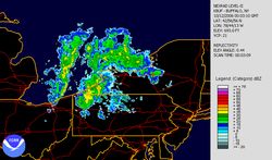 호수 효과는 뉴욕주 서부에 눈이 내리는 주요 원인이다.