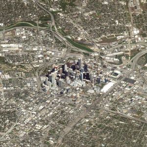 2018년 3월 휴스턴 중심부와 주변 지역의 항공 사진