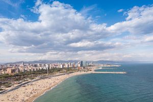 스페인 바르셀로나의 해변