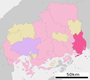 히로시마현 후쿠야마시 지도
