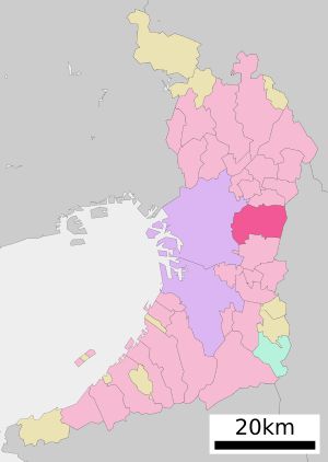 오사카부 히가시오사카시 지도