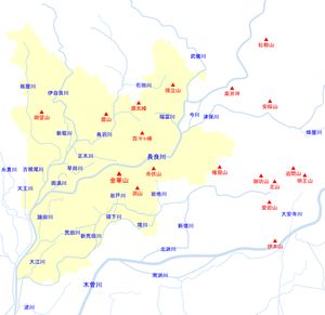 기후시 주변 주요 하천 위치 관계도