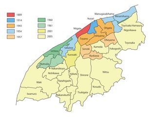 니가타현 내 이와무로 위치