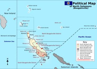 부건빌(북솔로몬주) 행정구역도