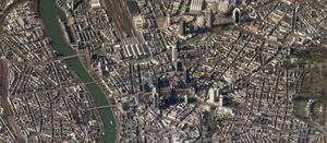 SkySat 위성에서 본 중심 인넨슈타트(Innenstadt) 지역