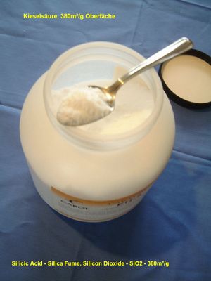 최대 표면적 380 m²/g의 제조된 실리카 흄