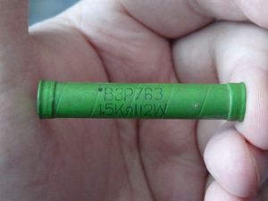 1963년 소련에서 제조된 VZR 전력 저항 1.5 kΩ 12 W