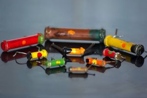 50년대 스타일의 "개뼈" 모양 저항기