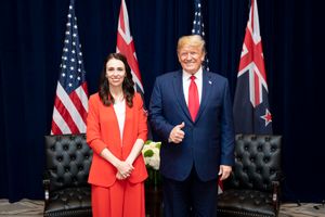 2019년 9월 23일, 아던과 미국의 도널드 트럼프 대통령