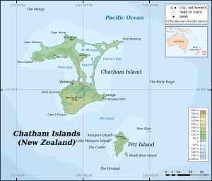 채텀 제도 지형도