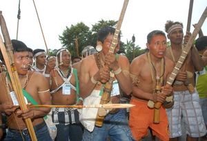 자바리 계곡(Vale do Javari) 출신 원주민 시위대