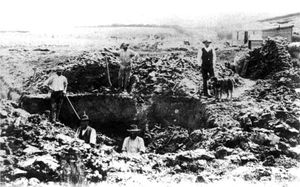 1894년 카푸아 늪지 발굴 현장