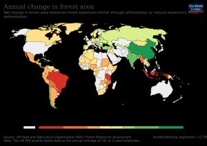 연간 삼림 면적 변화