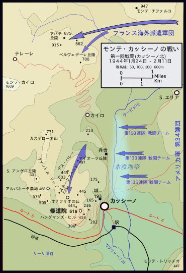 제1차 전투: 북부 지역(1944년 1월 24일~2월 11일)