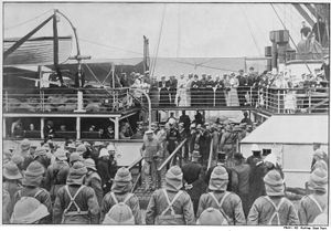 케이프타운에 도착한 로버츠 경