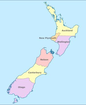 1852년 헌법 이후 뉴질랜드의 주