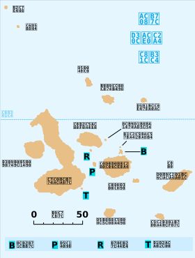 갈라파고스 제도 지도
