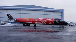 코카콜라가 후원한 FIFA 월드컵 트로피 투어 비행기 (2010)