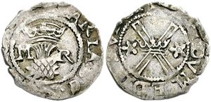 메리 스튜어트 여왕 시대에 주조된 보비