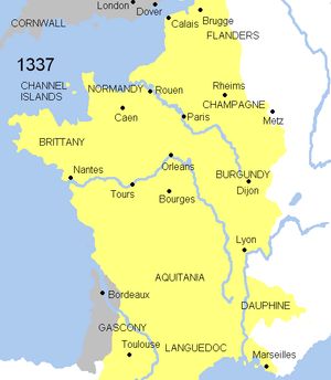 백년전쟁의 전개.