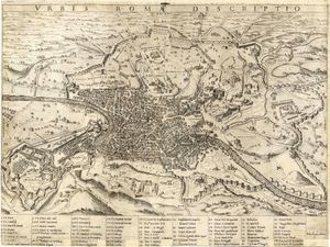 약 500년 전, 마리오 카르타로(Mario Cartaro)가 1575년에 제작한 로마 지도