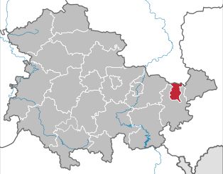 튀링겐 내 게라의 위치