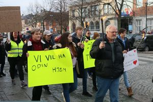 2019년 2월 23일, 노르웨이 트론헤임(Trondheim)에서 2018년 11월 18일 실종된 오딘 안드레 하겐 야콥센(Odin Andre Hagen Jacobsen) 소년을 찾기 위한 횃불 행진. 시민들은 경찰의 노력 강화와 언론의 더 많은 보도를 요구하는 시위를 벌였다.