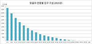 앙골라 연령별 인구 구조(2015)
