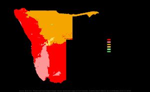 나미비아의 쾨펜 기후 유형