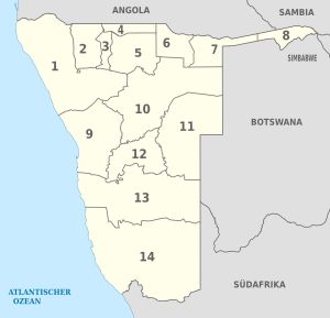 나미비아의 행정 구역