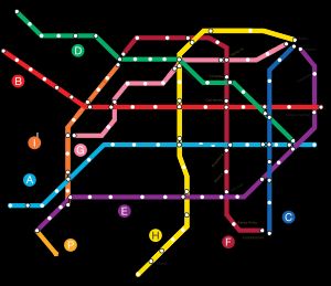 부에노스아이레스 지하철 네트워크의 계획된 확장 지도