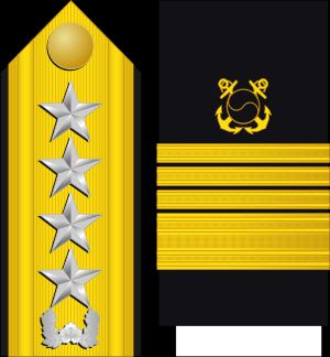 한국 해군 대장 견장과 수장